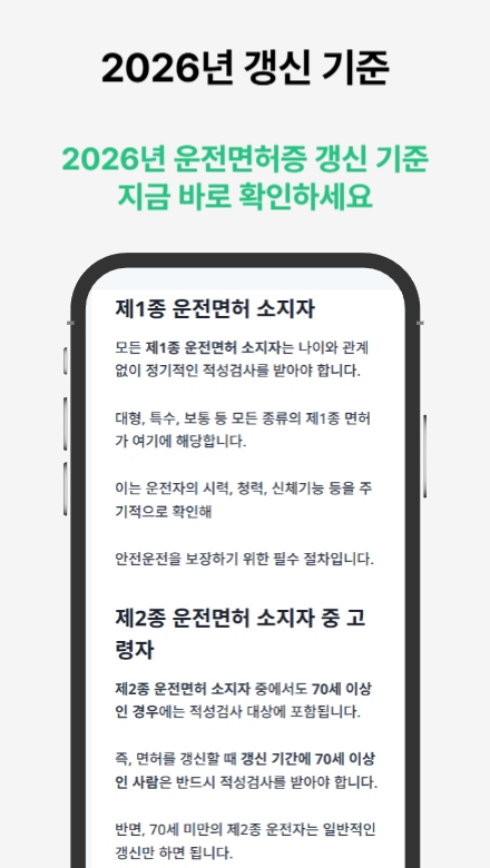 운전면허증 적성검사 갱신 절차와 필요한 서류를 안내하는 도우미 썸네일 이미지